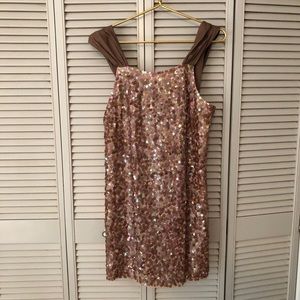 Very Cute BCBG MaxAzria sequin dress with bow perfect for NYE or holiday party